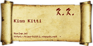 Kiss Kitti névjegykártya